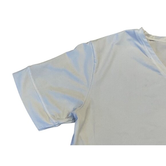 TRAUXIT super soft short sleeve white V-neck athleisure undershirt top XL - Picture 2 of 7
